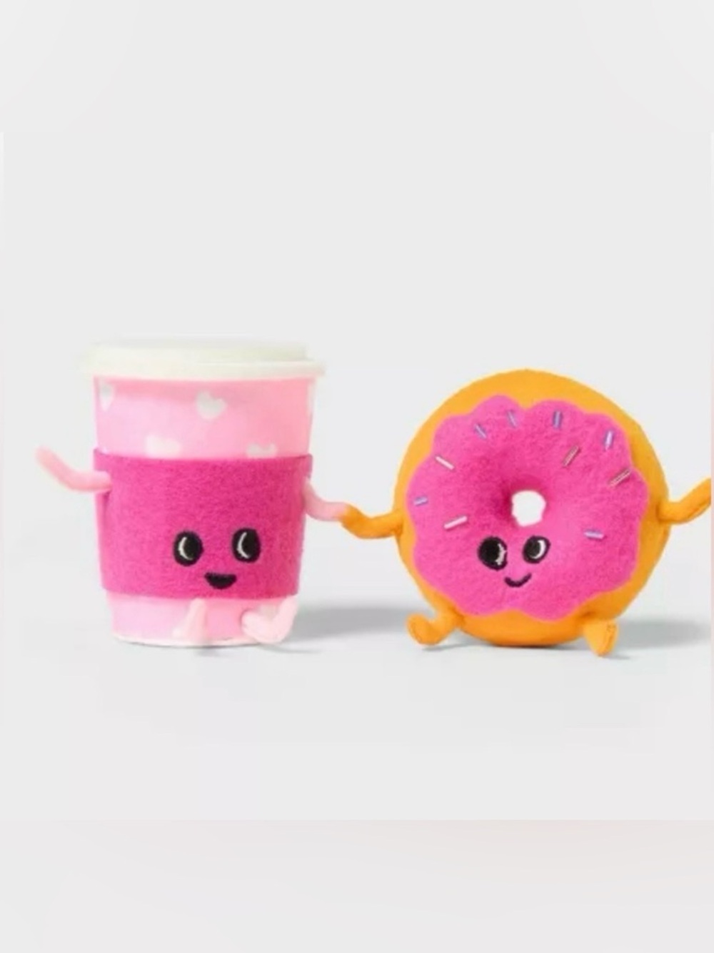 NEW!! Spritz Felt Embroidered Coffee and Donut Duo (NWT)